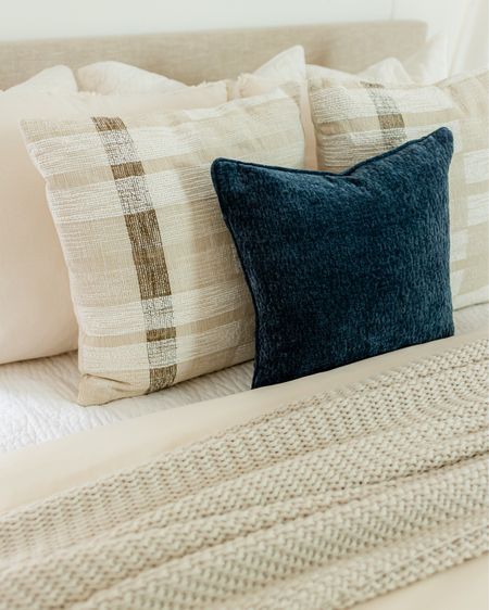 Fall bedding // Decorative pillows from Target for a neutral fall bedding look. Navy decorative pillow from Kirkland’s! 

#LTKunder50 #LTKhome #LTKSeasonal
