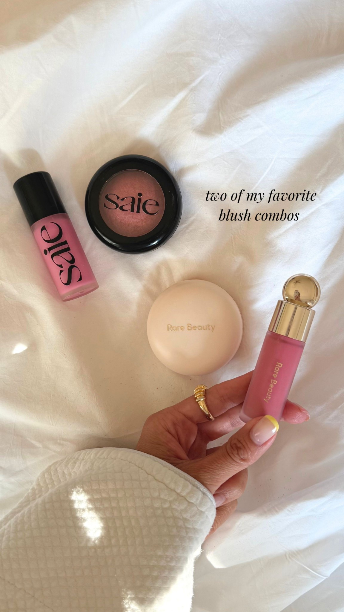 Two of my favorite blush combos 🤍

Saie, rare beauty, sephora, liquid blush , beauty favorites 

#LTKSummerEdit #LTKBeauty #LTKOver40