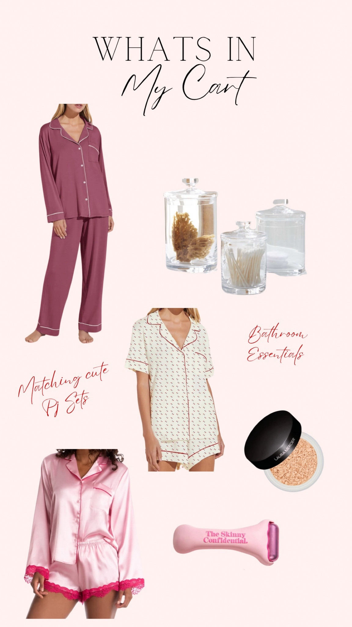 What’s in my cart this week ✨

Matching pj sets
Bathroom decor and accessories 
Skincare
Skinny confidential
Sephora finds 
Amazon finds 
Makeup 
Gifts for her
Valentine’s Day 
Galentines  

#LTKGiftGuide 

#LTKbeauty #LTKhome