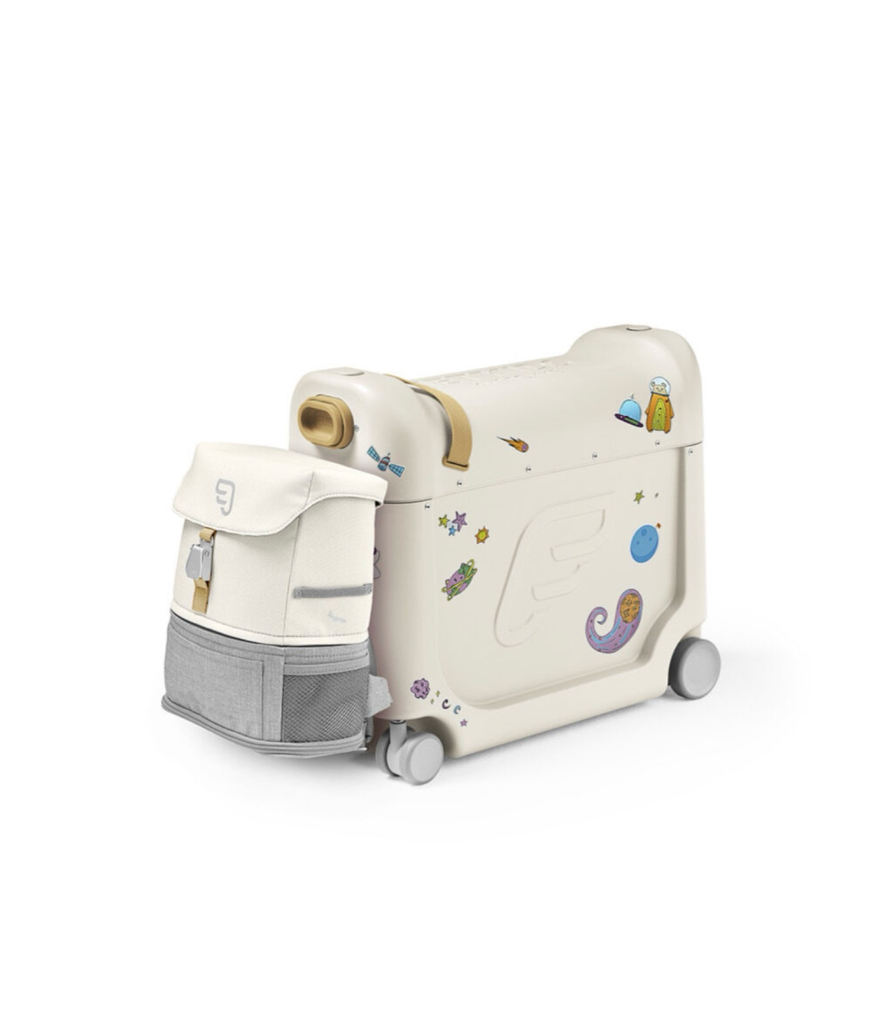 Children’s carry-on suitcase that they can ride on! This suitcase turns into a bed for your child to sleep during the flight. ✈️ 

The only ride-on, carry-on and sleep-on suitcase for kids, the Travel Toddler Bed in a Box turns a standard seat in planes into a first-class experience. Inspired by Scandinavian design and aviation-inspired style, it features shock-absorbing, front swivel wheels for maneuverability and adjustable straps for pulling or carrying. A spacious interior stores all your child’s essentials, while a mattress and soft-side panels provide a comfortable sleep space.

#LTKFamily #LTKTravel #LTKKids