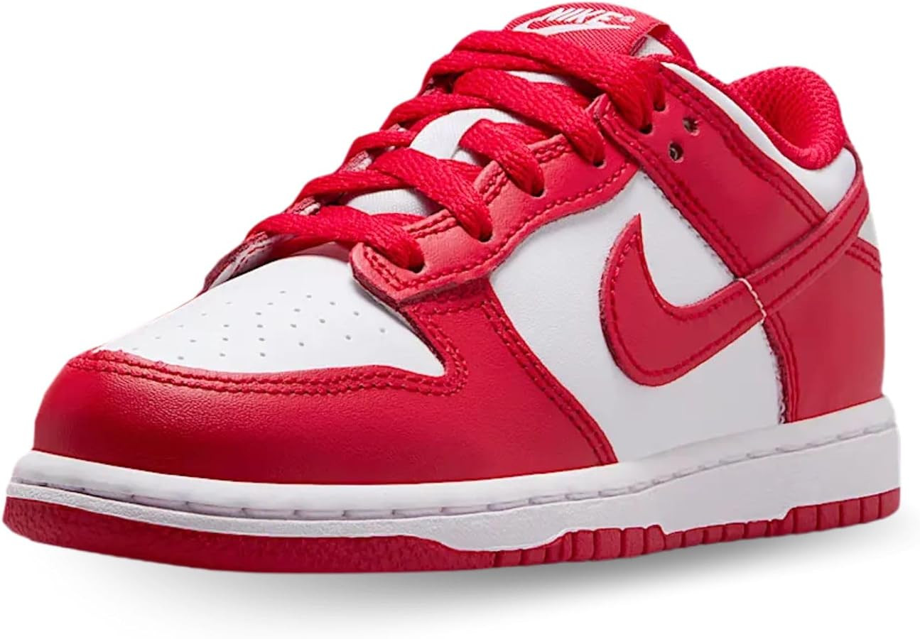 Nike Dunk Low Little Kids' Shoes (FB9108-119, White/University Red) | Amazon (US)