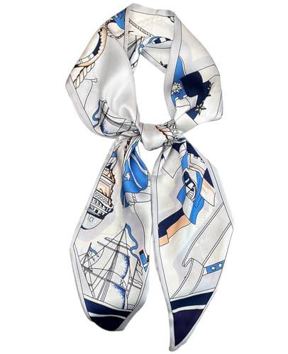 Dailyacc Hair Scarf for Women Fashion Silky Satin Headscarf Wrap Breathable Lightweight Neck Scarves For Handbag -1I | Amazon (US)