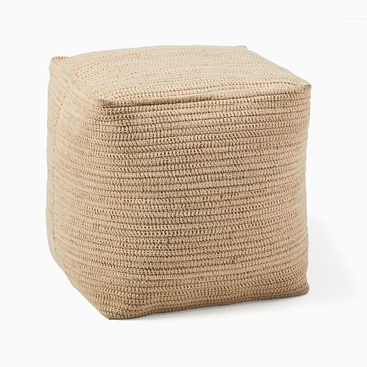 Dori Indoor/Outdoor Pouf (18") | West Elm (US)