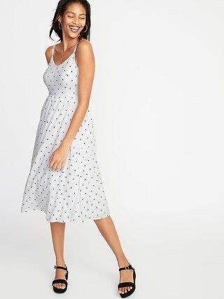 Polka-Dot Fit & Flare Midi for Women | Old Navy US