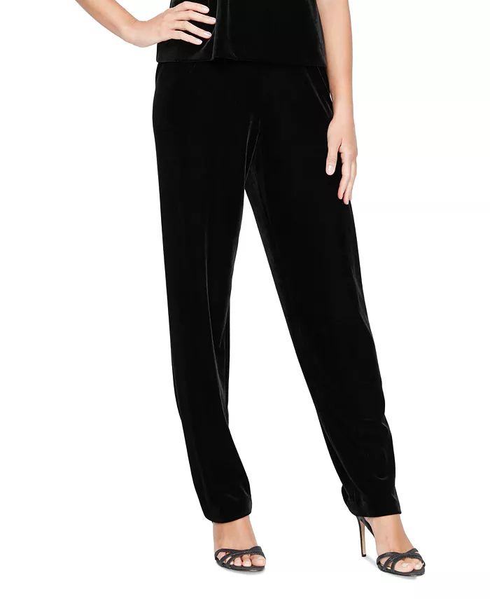 Women's Velvet Slim-Leg Pants | Macy's