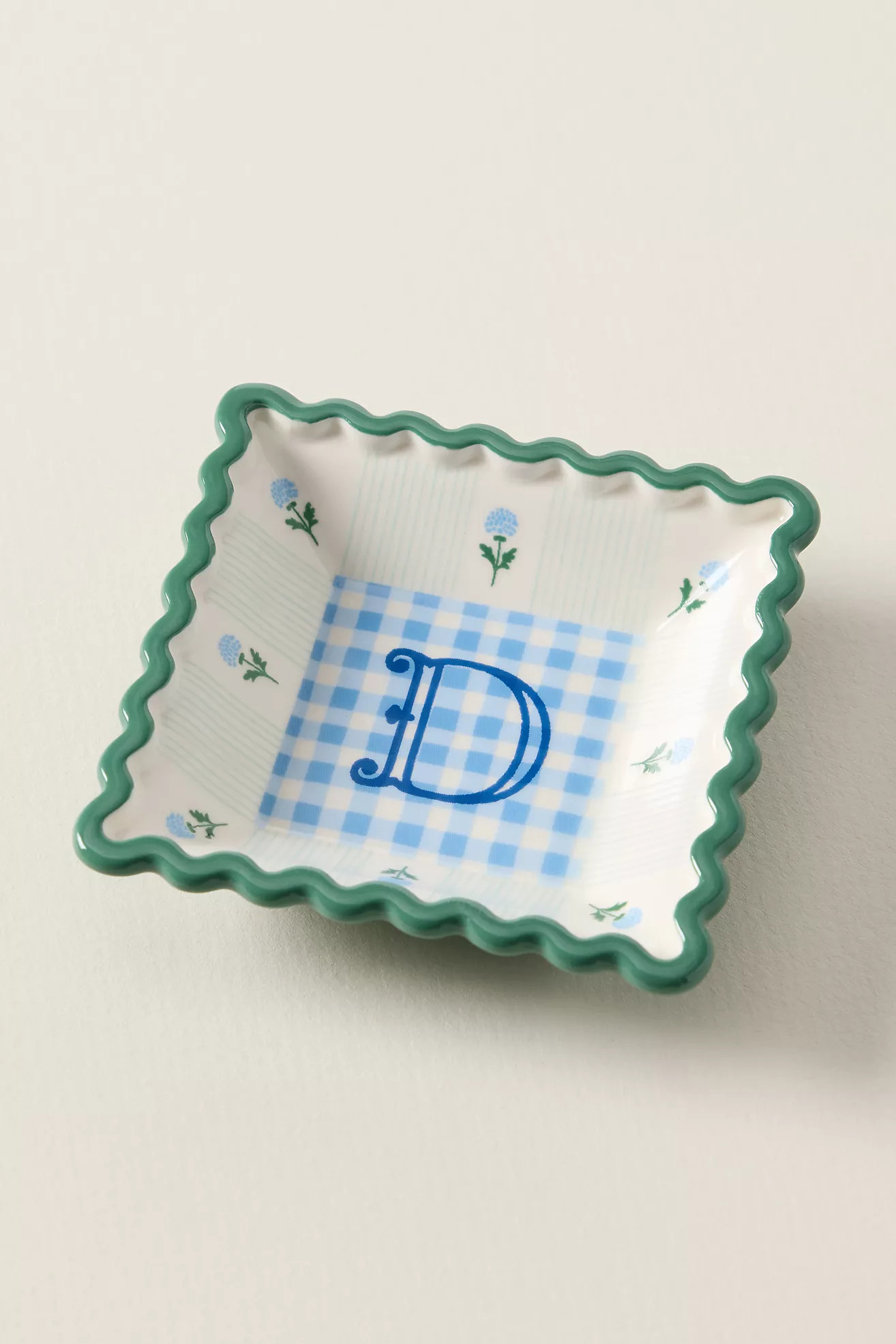 Georgia Monogram Stoneware Trinket Dish | Anthropologie (US)