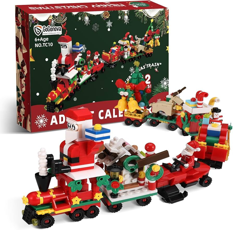 Advent Calendar 2025 Train Building Blocks Set,760 PCS Surprise Christmas Countdown Gifts,12 Days... | Amazon (US)
