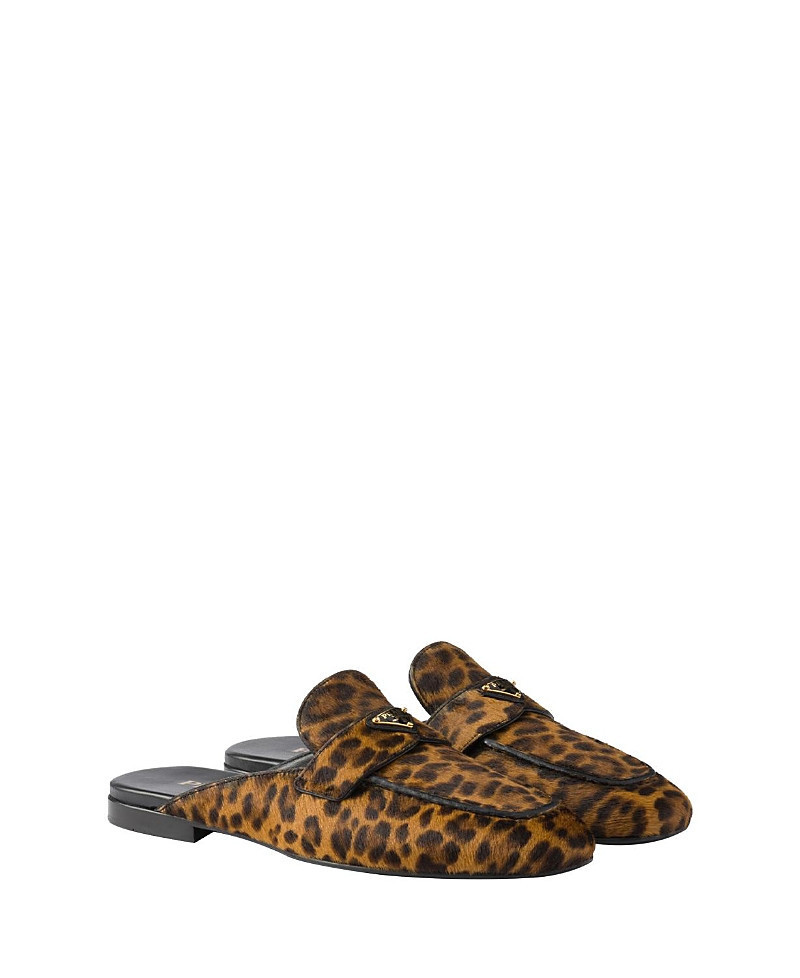 Prada Women's Leopard-Print Leather Mules | Bloomingdale's (US)