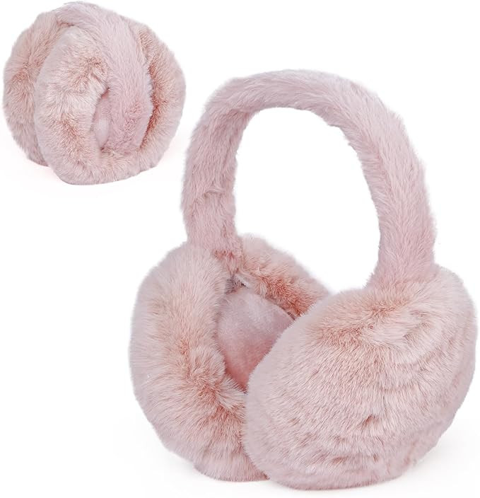 1 Pcs Headband Winter, Ear Muffs for Women & Men, Foldable Fluffy Earmuffs with Headband, Headban... | Amazon (US)