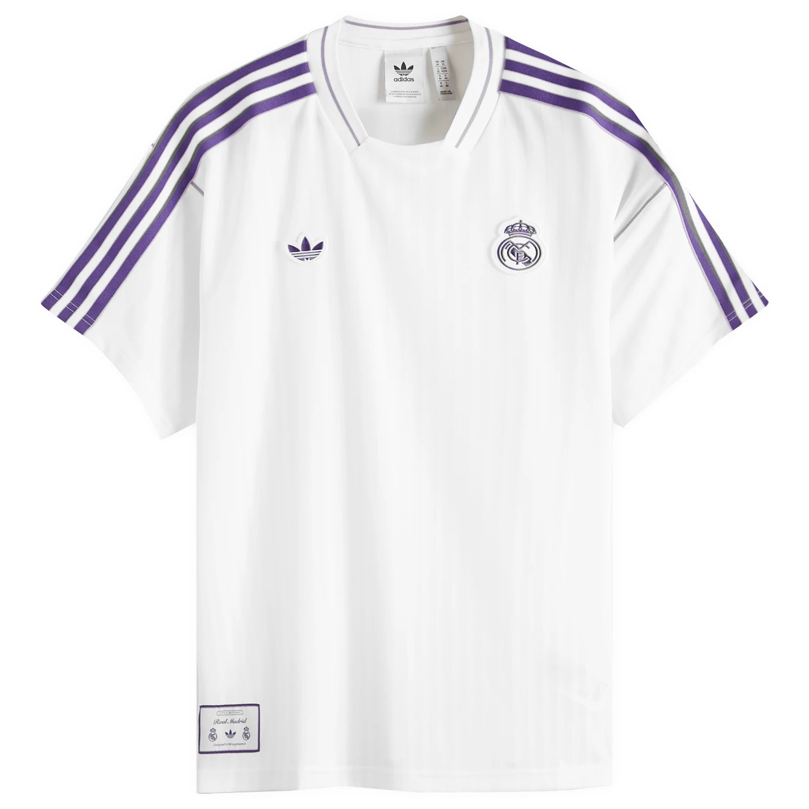 Adidas Men's Real Madrid Icon Jersey in White, Size Medium | END. Clothing