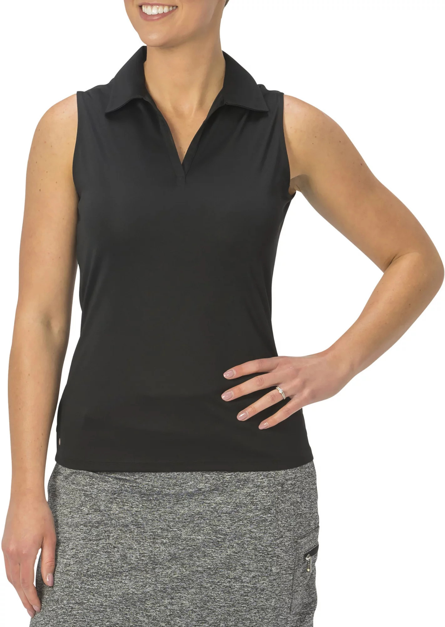 Nancy Lopez Women's Legacy Sleeveless Polo, 1X, Black | Dick's Sporting Goods