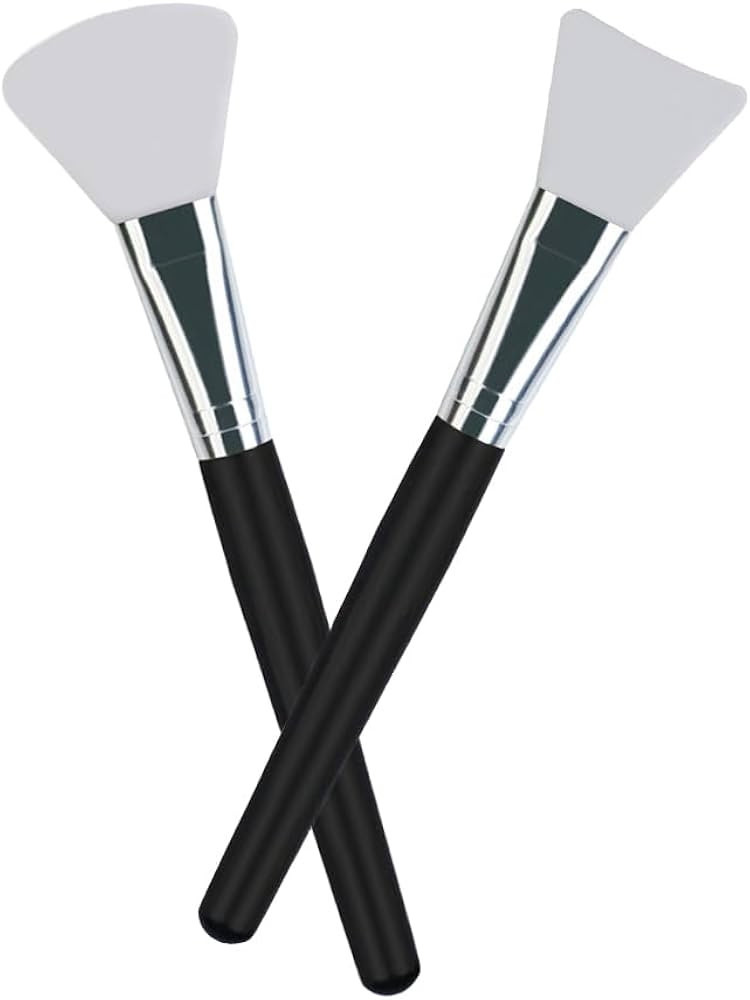 2 Pcs Silicone Face Mask Brush Applicator for Facial Mud, Clay Mask, DIY, Modeling Mask, Body Lot... | Amazon (US)