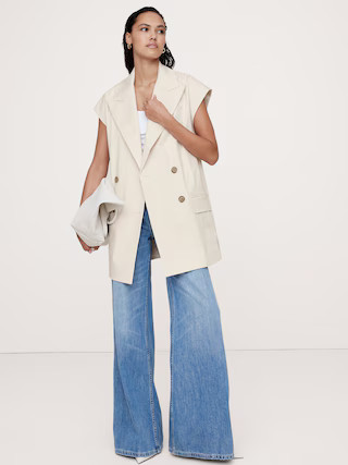 Oversized Double-Breasted Vest | Banana Republic (US)