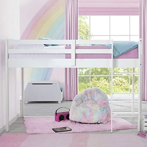 Delta Children Twin Loft Bed with Guardrail and Ladder (Coordinates with Disney Princess & JoJo Siwa | Amazon (US)