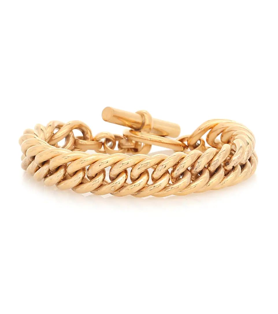 Large 23.5kt gold-plated curb chain bracelet | Mytheresa (UK)