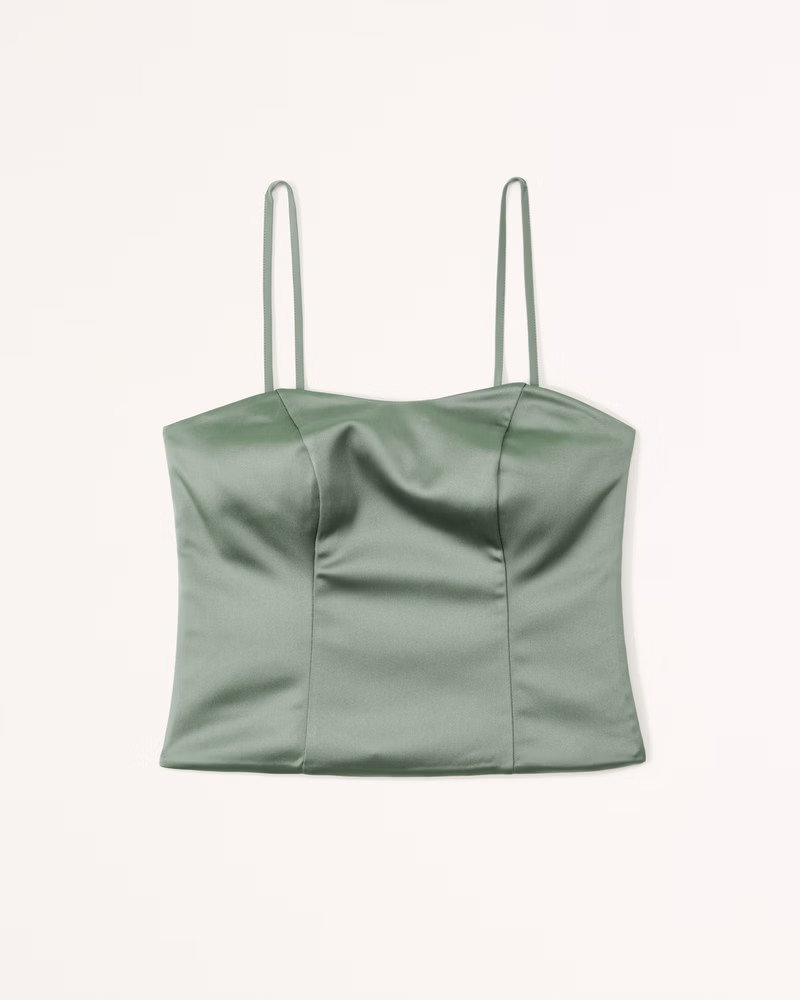 Women's Satin Sculpt Strapless Corset Top | Women's Clearance | Abercrombie.com | Abercrombie & Fitch (US)