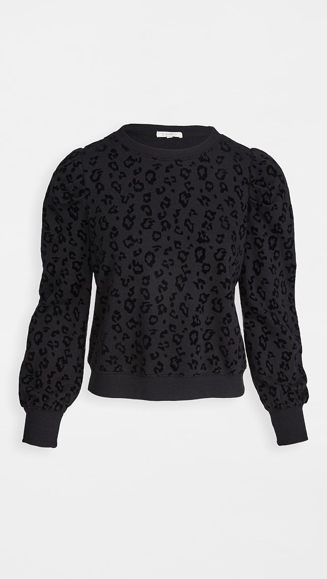 Leopard Puff Sleeve Sweatshirt | Shopbop