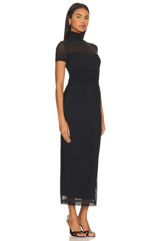 Amanda Uprichard Dominique Midi Dress in Black from Revolve.com | Revolve Clothing (Global)