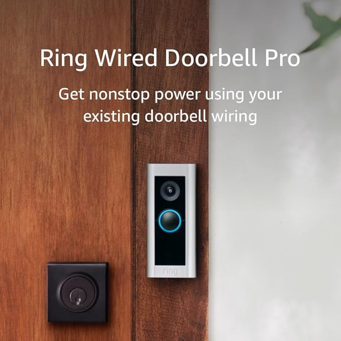 Ring Wired Doorbell Pro – Best-in-class with cutting-edge features (existing doorbell wiring re... | Amazon (US)