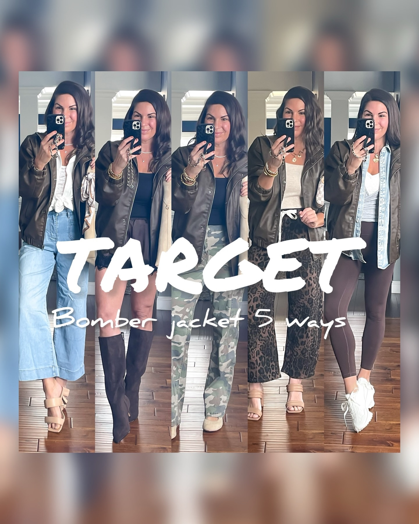 Five outfits built around one closet staple. 1 bomber jacket, 5 outfits 

From feminine casual to everyday sporty, this jacket proves how much one good layer can do for an outfit.

These are all simple pieces you probably already have in your closet — just styled a little differently.

Comfortable, easy, and actually wearable