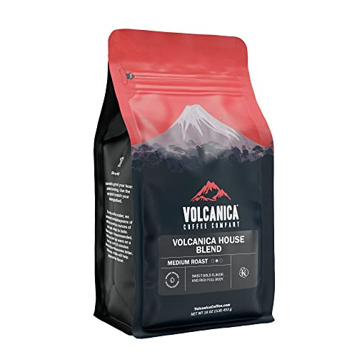 Volcanica House Blend Coffee, Whole Bean, Fresh Roasted, 16-ounce | Amazon (US)