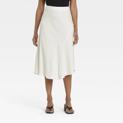 Women's High-Rise Midi Slip Skirt - A New Day™ | Target