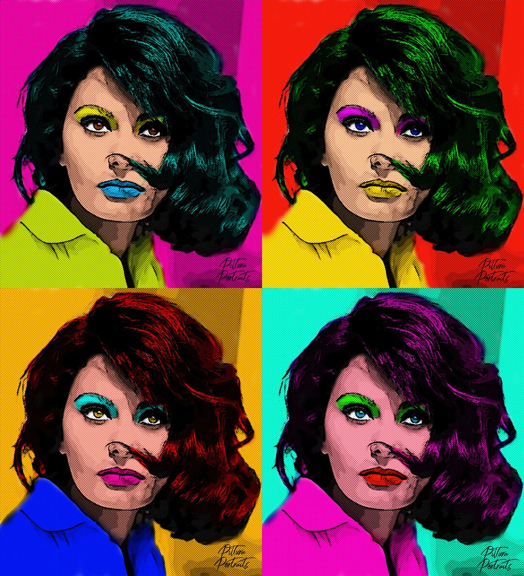 Custom Pop Art Portrait,pop Art Portrait, Portrait From Photo,andy Warhol Pop ,birthday Gift, Wed... | Etsy (US)