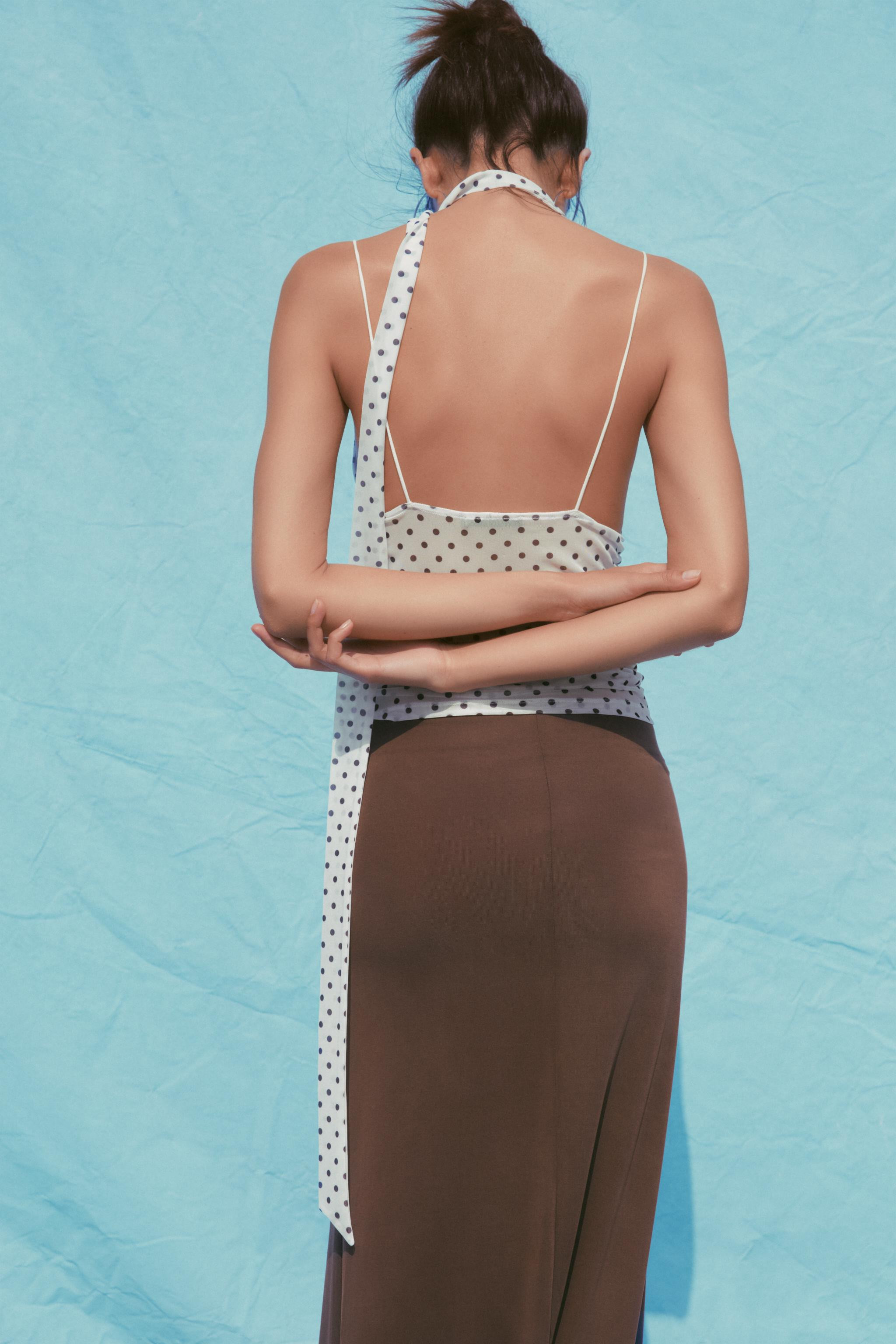 POLKA DOT SCARF TOP | Zara UK