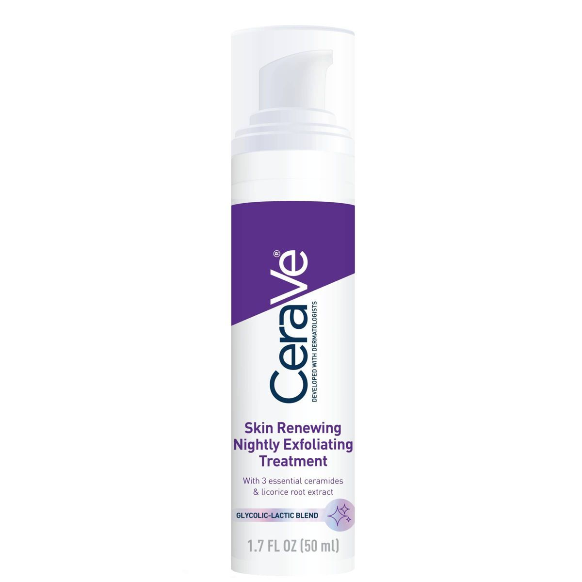 CeraVe Skin Renewing Nightly Exfoliating Treatment Glycolic Acid Face Serum - 1 fl oz | Target