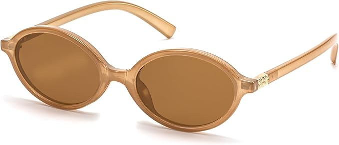 Retro Oval Sunglasses for Women Vintage 90s Y2K Trendy Designer Sun Glasses | Amazon (US)