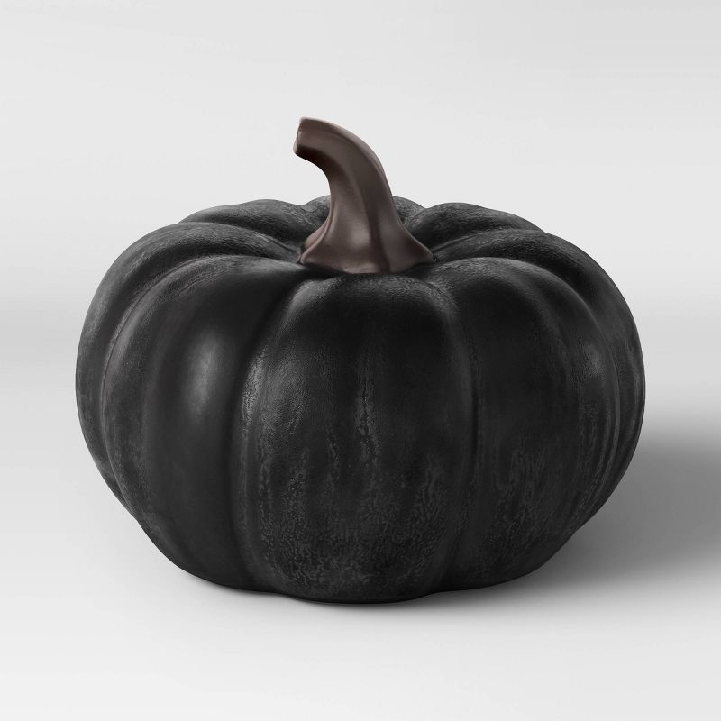 Medium Ceramic Stoneware Pumpkin Black - Threshold&#8482; | Target