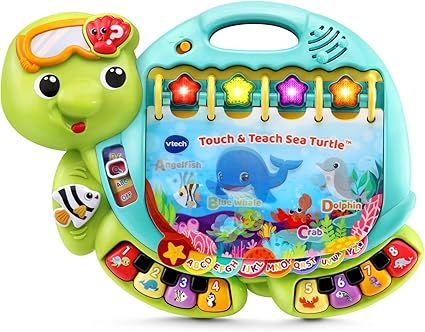VTech Touch and Teach Sea Turtle Interactive Learning Book, Green | Amazon (US)