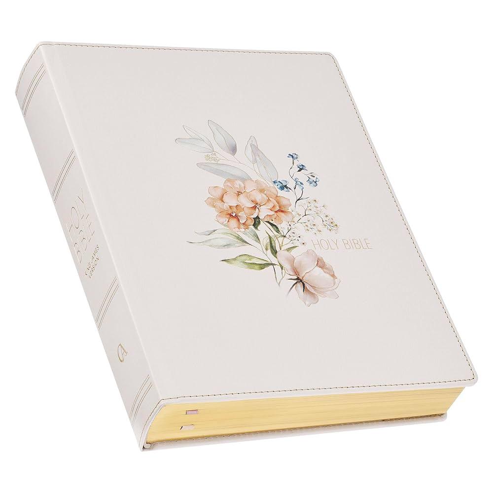 KJV Holy Bible, Large Print Note-taking Bible, Vegan Leather Hardcover - King James Version, Blus... | Amazon (US)