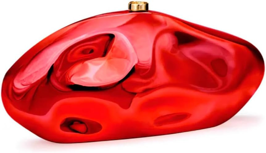 Acrylic Evening Clutch Purse for Women Metallic Lattice Pattern Bag Unique Geometric Handbag for ... | Amazon (US)