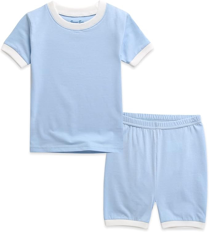 VAENAIT BABY 6M-12Y Boys Girls Toddler Solid Cotton Daily Short Summer Pajamas Pyjamas Sleepwear ... | Amazon (US)