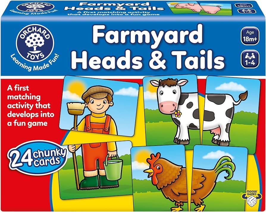 Orchard Toys Moose, Farmyard Heads & Tails Game. A First Matching Activity That develops into a F... | Amazon (US)