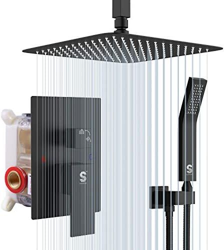 SR SUN RISE 10 Inch Ceiling Mounted Shower System Rain Mixer Shower Combo Set Rainfall Shower Hea... | Amazon (US)