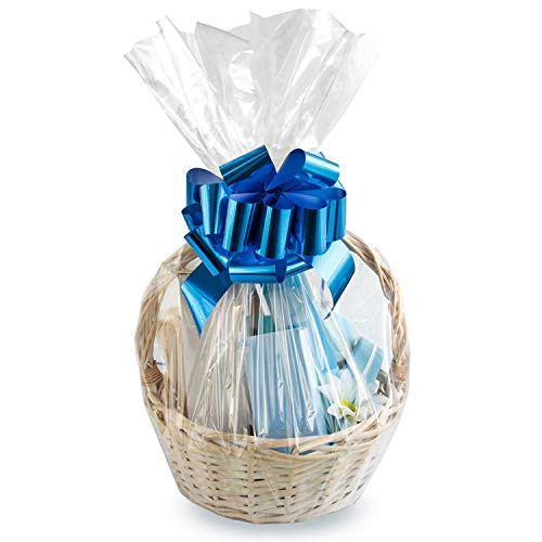 Morepack Cellophane Bags,16x24 Inch 20 PCS Cellophane/Cello Wrap for Gift Baskets, Clear Basket Bags | Amazon (US)
