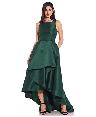 Women's High-Low Mikado Sleeveless Gown | Macy's