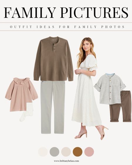 neutral family picture outfits perfect for spring. You can rock these outfits for any location indoors or outdoors including the desert, mountains, beach or a field. 

Toddler girl outfits. White dress for family photos. Family picture outfits. Family pictures. Spring family pictures. Toddler boy outfit. H&M. White dress   

#LTKkids #LTKfamily