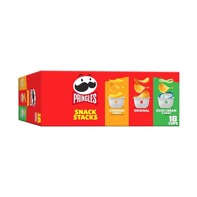 Pringles Potato Crisps Chips, Lunch Snacks, On-the-Go Snacks, Snack Stacks, Variety Pack, 12.9oz ... | Amazon (US)