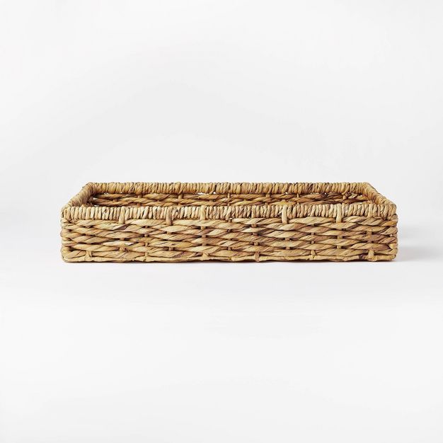 15.75&#34; x 4.33&#34; Chunky Woven Tray Basket Natural - Threshold&#8482; designed with Studio M... | Target
