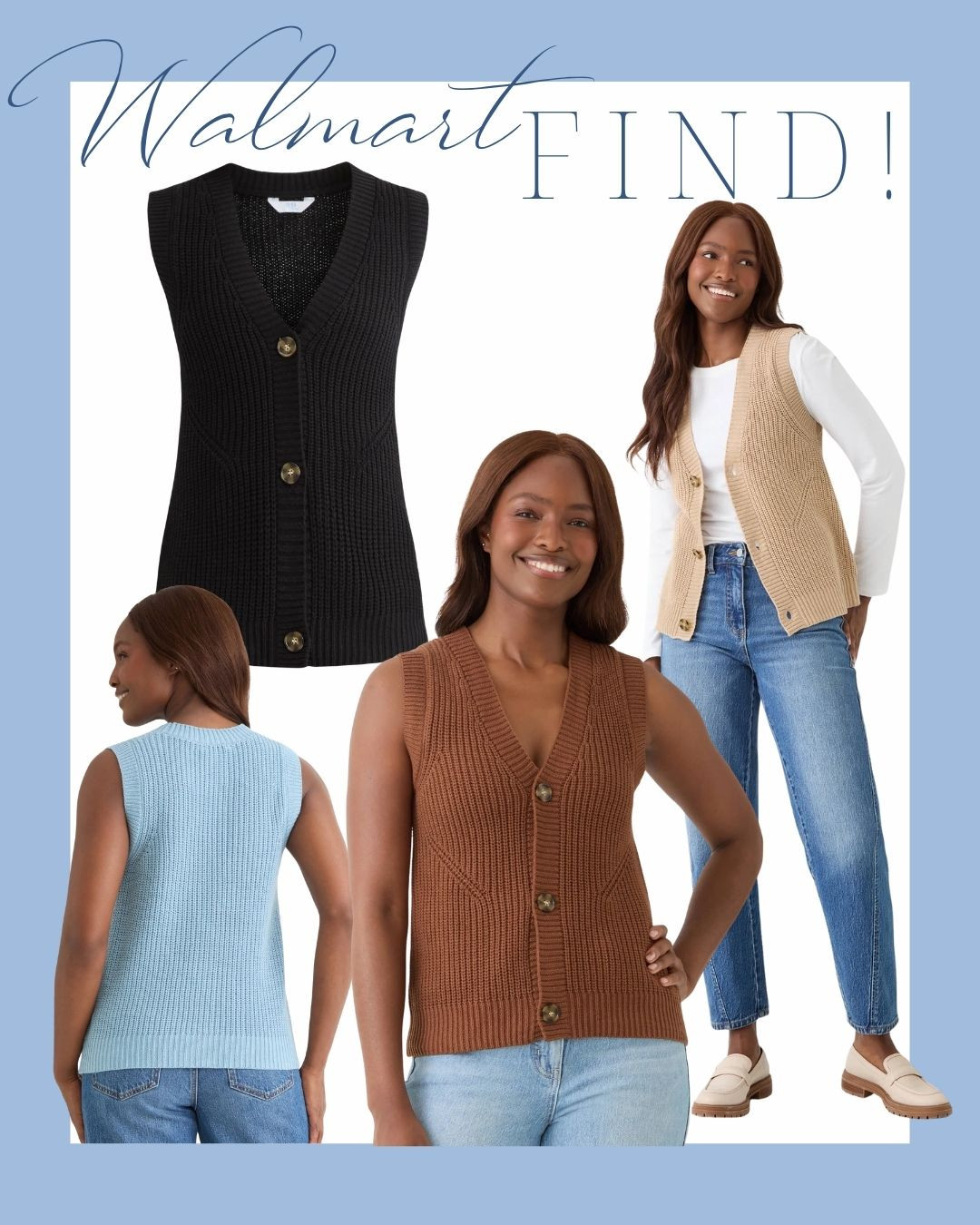 Cozy Walmart fashion finds you’ll love! These affordable knit cardigans, sweaters, and vests are perfect for layering, everyday wear, and building timeless outfits. Shop these chic closet staples now before they sell out.

walmart fashion finds, walmart sweaters, walmart cardigan, walmart knit vest, affordable fall outfits, casual everyday style, budget friendly fashion 

 #LTKStyleTip