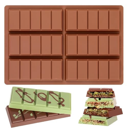 Fimary Chocolate Molds - Non-Stick Chocolate Bar Mold, Break Apart Chocolate Mold Food Grade Deep Mold For Tabs Chocolate Milk Snacks | Amazon (US)