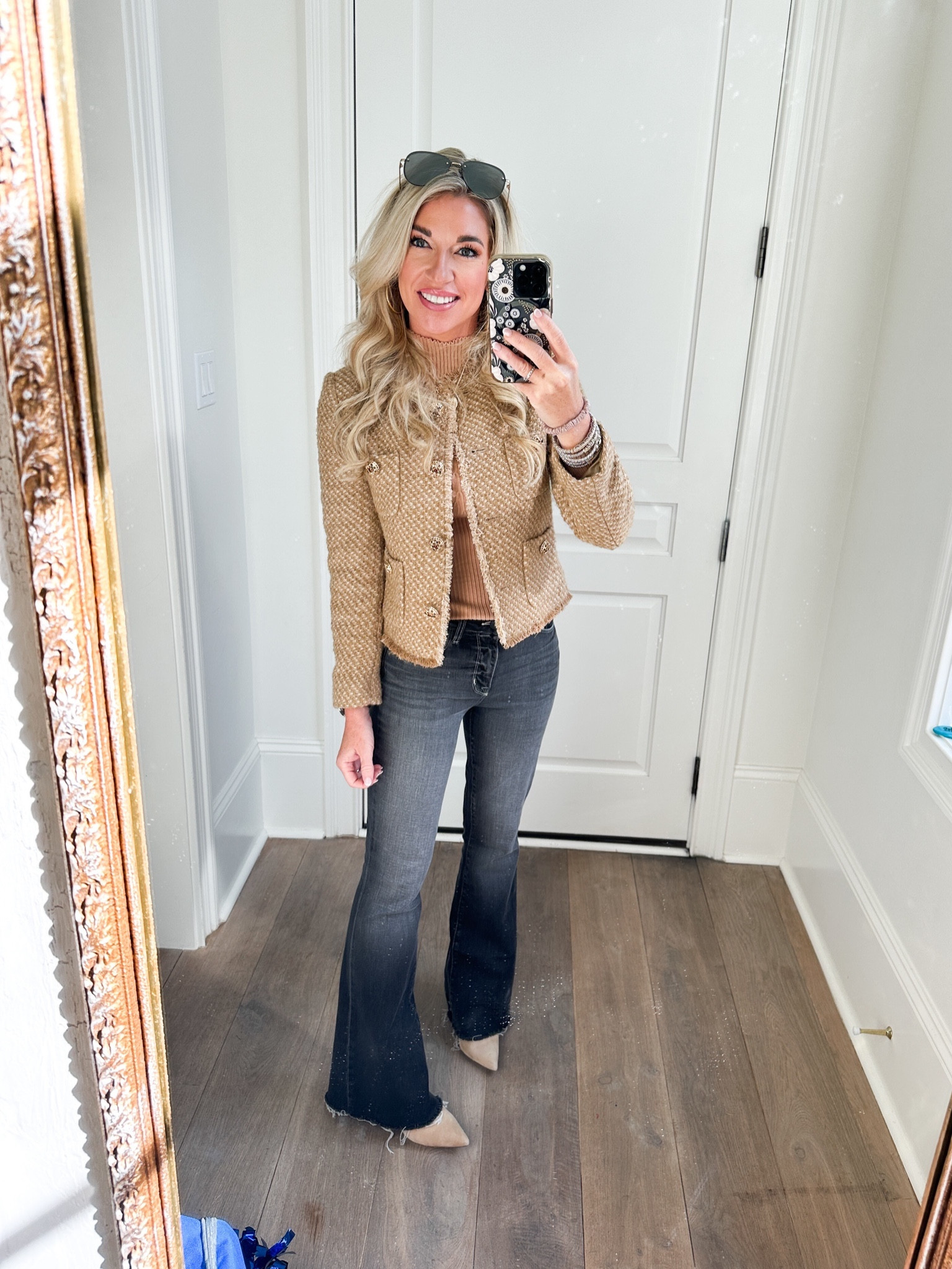 OOTD! 
I love these jeans from L’Agence! So comfy and so chic! I love the dark wash and how cute they pair with this tweed jacket with jewel buttons from Mango!😍
Wearing my favorite amazon basics top that I shared a while ago!😇

Amazon finds, amazon womens fashion, veronica beard boots, tweed jackets, winter outfit inspiration, amazon basics, amazon fashion💗💗

#LTKSeasonal #LTKshoecrush #LTKstyletip