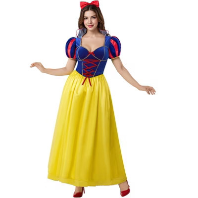 Joyfy Women Snow Princess Dress, Adult Halloween Costume with Headwear for Dress Up Cosplay Party Decor, M | Target