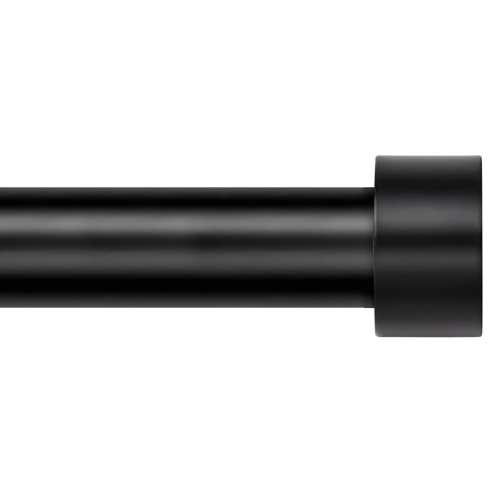 Zeerobee Curtain Rods for Windows 48 to 84, 1 Inch Black Curtain Rod Set, Heavy Duty Drapery Rods... | Amazon (US)