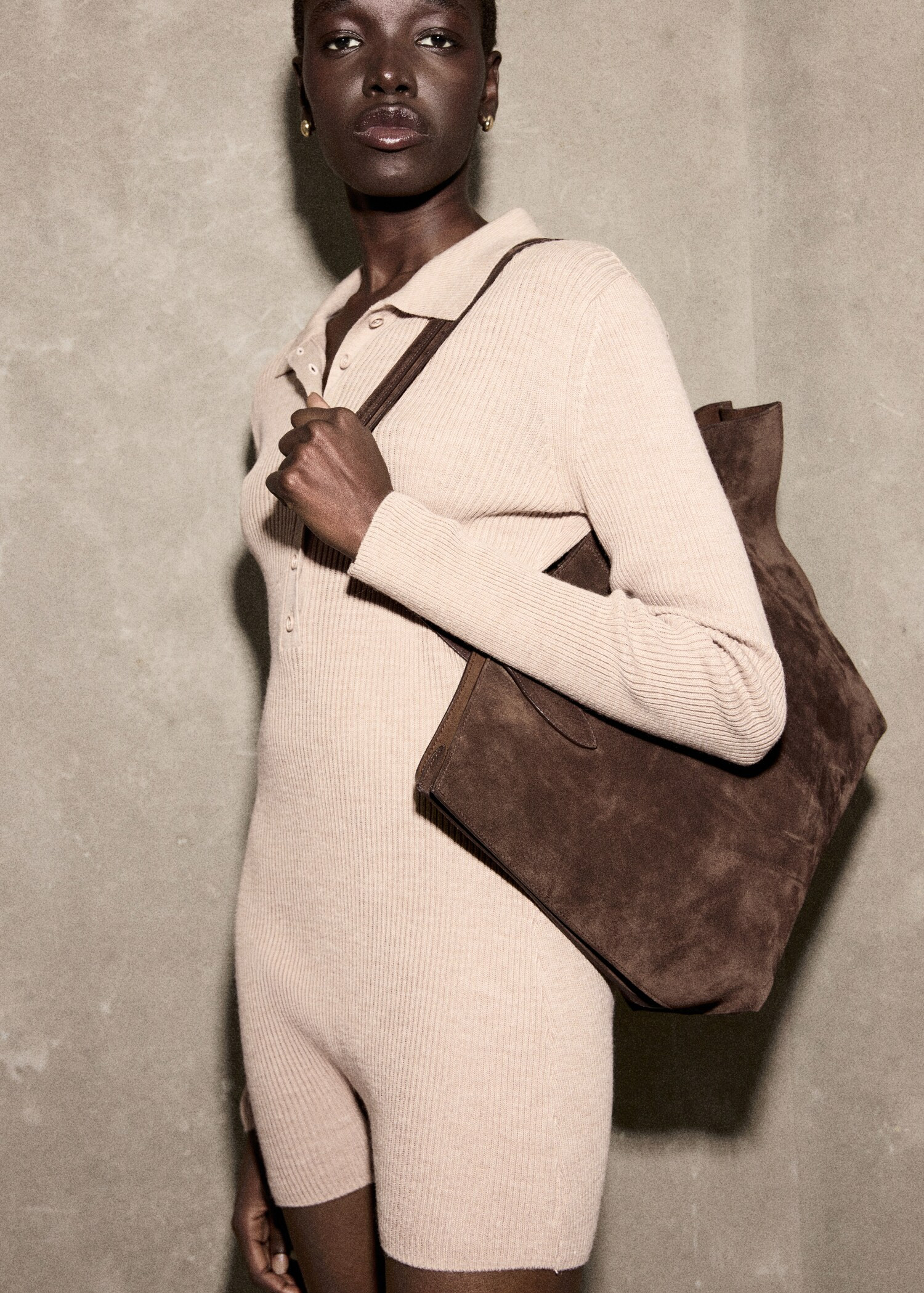 Ribbed knitted polo-neck playsuit - Women | MANGO USA | Mango (US/MX/AU)