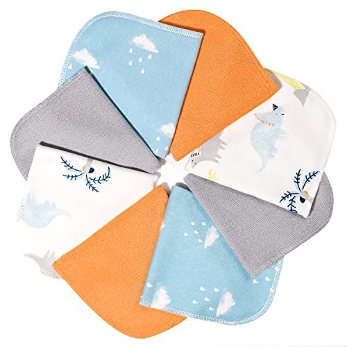Baby Washcloths, Momcozy Ultra Soft Absorbent Dinosaur Towel, 8pcs Newborn Bath Face Towel, Natural  | Amazon (US)