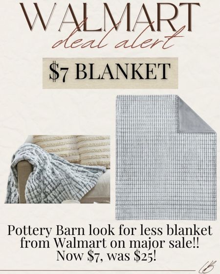 Run! $7 Pottery Barn for less blanket at Walmart still in stock! 

#LTKfindsunder50 #LTKhome #LTKsalealert